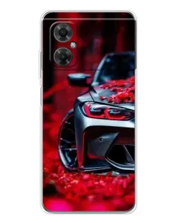 Чехол для Xiaomi Redmi Note 11R с картинкой «Спортивная BMW и цветы» Чехол для Xiaomi Redmi Note 11R с картинкой «Спортивная BMW и цветы»