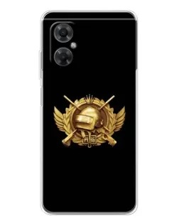 Чехол для Xiaomi Redmi Note 11R с картинкой «PUBG — оранжевый градиент»