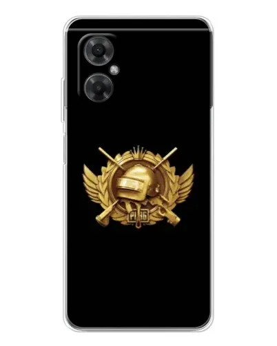 Чехол для Xiaomi Redmi Note 11R с картинкой «PUBG — оранжевый градиент»