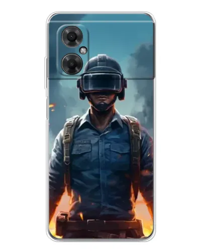 Чехол для Xiaomi Redmi Note 11R с картинкой «PUBG — реалистичный герой»