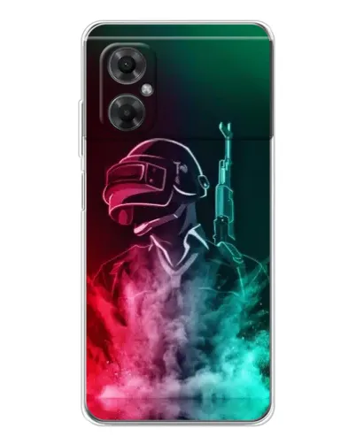Чехол для Xiaomi Redmi Note 11R с картинкой «PUBG — огненный воин»