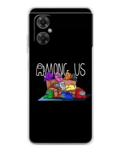 Чехол для Xiaomi Redmi Note 11R с картинкой «Логотип Among Us»