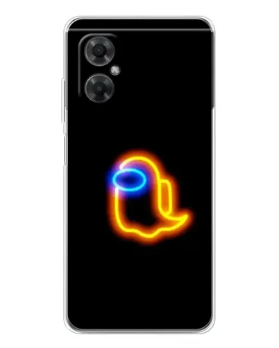 Чехол для Xiaomi Redmi Note 11R с картинкой «Among Us неоновое сияние»