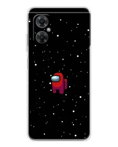 Чехол для Xiaomi Redmi Note 11R с картинкой «Красный Among Us»