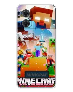 Чехол для Xiaomi Redmi Note 11R с картинкой «Minecraft герои игры»