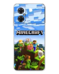 Чохол для Xiaomi Redmi Note 11R з картинкою «Minecraft класичний світ»