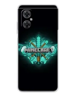 Чохол для Xiaomi Redmi Note 11R з картинкою «Minecraft Diamond лого»