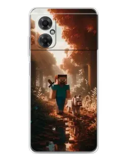 Чохол для Xiaomi Redmi Note 11R з картинкою «Стів у лісі»