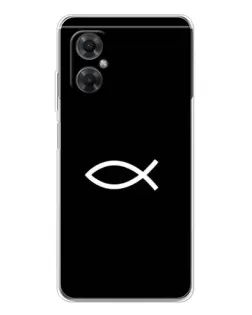 Чехол для Xiaomi Redmi Note 11R с картинкой «Символ рыбы Jesus» Чехол для Xiaomi Redmi Note 11R с картинкой «Символ рыбы Jesus»