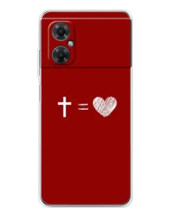 Чехол для Xiaomi Redmi Note 11R с картинкой «Уравнение любви» Чехол для Xiaomi Redmi Note 11R с картинкой «Уравнение любви»