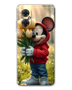 Чехол для Xiaomi Redmi Note 11R с картинкой «Микки с тюльпанами» Чехол для Xiaomi Redmi Note 11R с картинкой «Микки с тюльпанами»