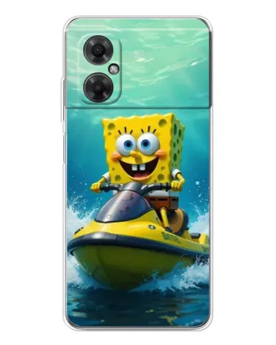 Чехол для Xiaomi Redmi Note 11R с картинкой «Спанч Боб на гидроцикле» Чехол для Xiaomi Redmi Note 11R с картинкой «Спанч Боб на гидроцикле»