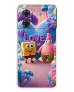Чехол для Xiaomi Redmi Note 11R с картинкой «Губка Боб Патрик»