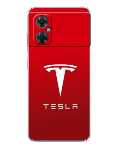 Чехол для Xiaomi Redmi Note 11R с картинкой «Tesla Red Classic»