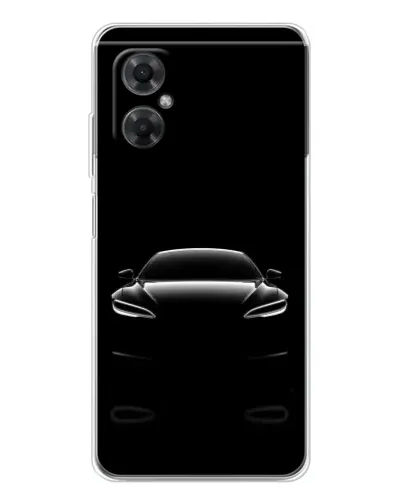 Чехол для Xiaomi Redmi Note 11R с картинкой «Силуэт Tesla Night»