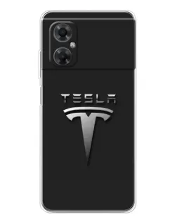 Чохол для Xiaomi Redmi Note 11R з картинкою «Сталевий логотип Tesla» Чохол для Xiaomi Redmi Note 11R з картинкою «Сталевий логотип Tesla»