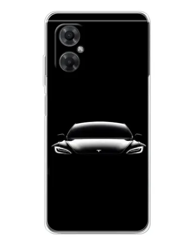 Чехол для Xiaomi Redmi Note 11R с картинкой «Фары Tesla Night»