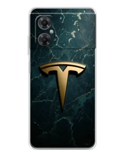 Чехол для Xiaomi Redmi Note 11R с картинкой «Мраморная Tesla Gold»