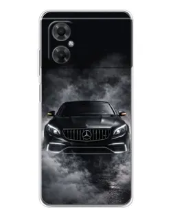 Чехол для Xiaomi Redmi Note 11R с картинкой «Mercedes в дыму»
