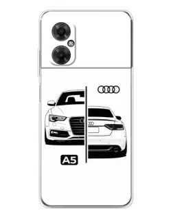 Чехол для Xiaomi Redmi Note 11R с картинкой «Audi — контрастный дизайн» Чехол для Xiaomi Redmi Note 11R с картинкой «Audi — контрастный дизайн»