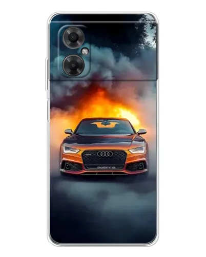 Чехол для Xiaomi Redmi Note 11R с картинкой «Audi в огненном дыму» Чехол для Xiaomi Redmi Note 11R с картинкой «Audi в огненном дыму»