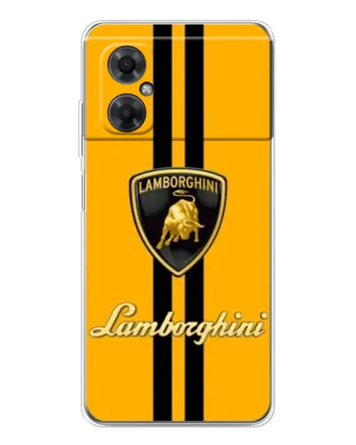 Чехол для Xiaomi Redmi Note 11R с картинкой «Lamborghini Stripe желтый»