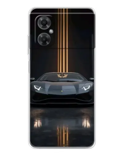 Чехол для Xiaomi Redmi Note 11R с картинкой «Lamborghini золотые линии»