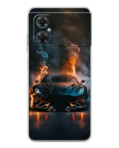 Чехол для Xiaomi Redmi Note 11R с картинкой «Lamborghini дымная эстетика»