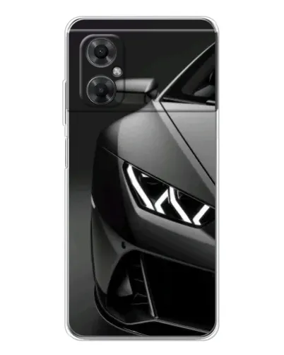 Чехол для Xiaomi Redmi Note 11R с картинкой «Lamborghini фары детализация»