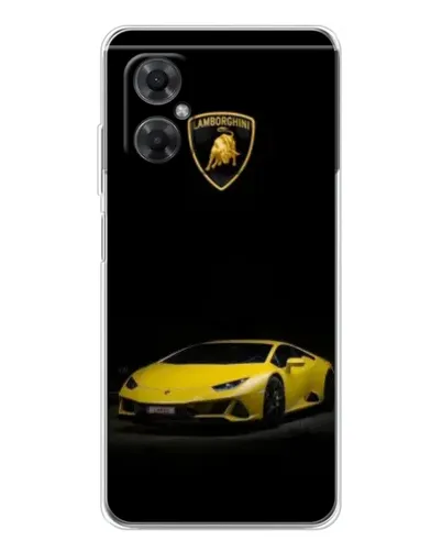 Чехол для Xiaomi Redmi Note 11R с картинкой «Lamborghini желтый акцент»
