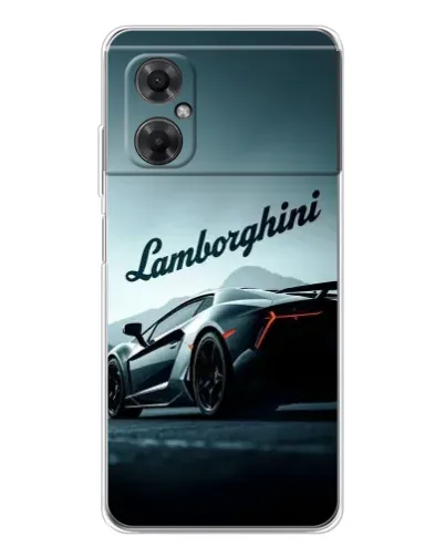 Чехол для Xiaomi Redmi Note 11R с картинкой «Классическая надпись Lamborghini»
