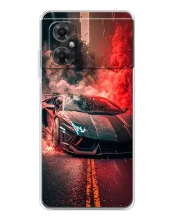Чехол для Xiaomi Redmi Note 11R с картинкой «Lamborghini красный дым» Чехол для Xiaomi Redmi Note 11R с картинкой «Lamborghini красный дым»