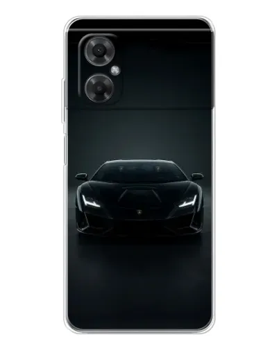 Чехол для Xiaomi Redmi Note 11R с картинкой «Черный Lamborghini Aventador»