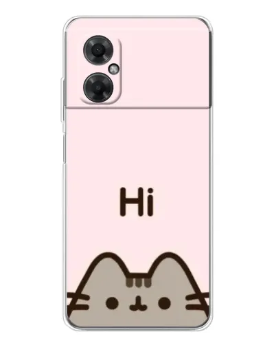 Чехол для Xiaomi Redmi Note 11R с картинкой «Пушин говорит Hi» Чехол для Xiaomi Redmi Note 11R с картинкой «Пушин говорит Hi»