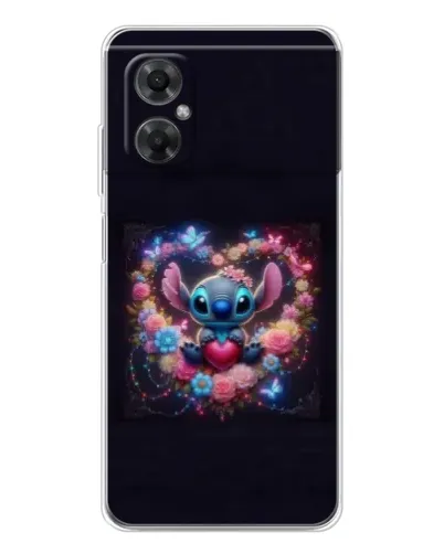 Чехол для Xiaomi Redmi Note 11R с картинкой «Stitch в цветах» Чехол для Xiaomi Redmi Note 11R с картинкой «Stitch в цветах»