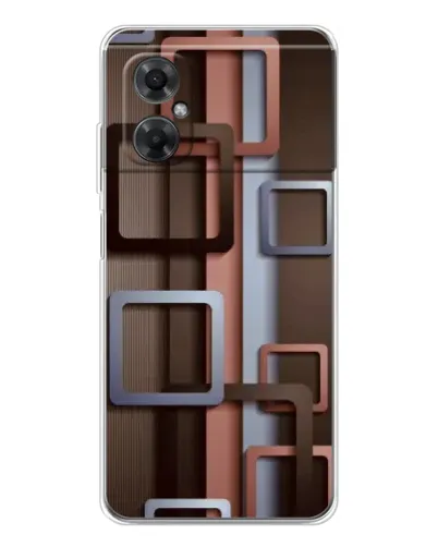 Чехол для Xiaomi Redmi Note 11R с картинкой «Коричневые объемные квадраты» Чехол для Xiaomi Redmi Note 11R с картинкой «Коричневые объемные квадраты»
