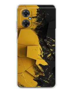 Чехол для Xiaomi Redmi Note 11R с картинкой «Золотые осколки геометрии»