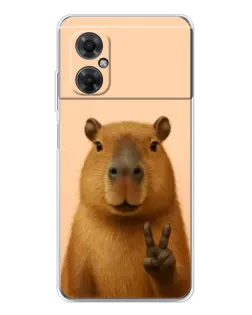 Чехол для Xiaomi Redmi Note 11R с картинкой «Капибара виктория» Чехол для Xiaomi Redmi Note 11R с картинкой «Капибара виктория»