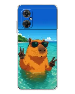 Чехол для Xiaomi Redmi Note 11R с картинкой «Морская капибара» Чехол для Xiaomi Redmi Note 11R с картинкой «Морская капибара»