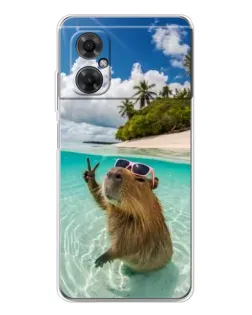 Чехол для Xiaomi Redmi Note 11R с картинкой «Капибара на море» Чехол для Xiaomi Redmi Note 11R с картинкой «Капибара на море»