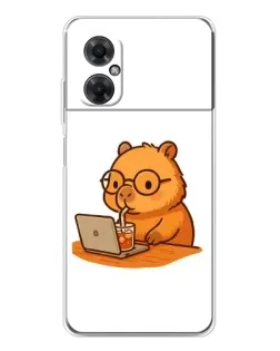 Чехол для Xiaomi Redmi Note 11R с картинкой «Капибара с ноутбуком» Чехол для Xiaomi Redmi Note 11R с картинкой «Капибара с ноутбуком»