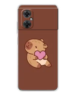 Чехол для Xiaomi Redmi Note 11R с картинкой «Капибара с сердцем» Чехол для Xiaomi Redmi Note 11R с картинкой «Капибара с сердцем»