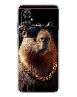 Чехол для Xiaomi Redmi Note 11R с картинкой «Капибара золотая цепь» Чехол для Xiaomi Redmi Note 11R с картинкой «Капибара золотая цепь»