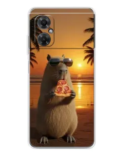 Чехол для Xiaomi Redmi Note 11R с картинкой «Капибара с пиццей» Чехол для Xiaomi Redmi Note 11R с картинкой «Капибара с пиццей»