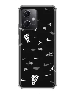 Чехол для Xiaomi Redmi Note 12 (5G) с картинкой «Nike Black Pattern» Чехол для Xiaomi Redmi Note 12 (5G) с картинкой «Nike Black Pattern»