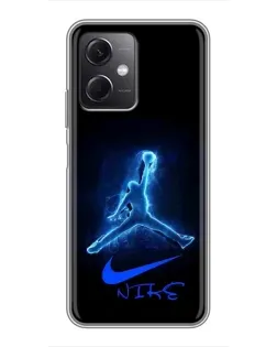 Чехол для Xiaomi Redmi Note 12 (5G) с картинкой «Jordan Neon Blue» Чехол для Xiaomi Redmi Note 12 (5G) с картинкой «Jordan Neon Blue»