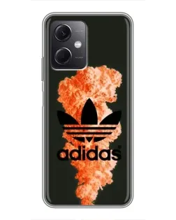 Чехол для Xiaomi Redmi Note 12 (5G) с картинкой «Оранжевый дым Adidas»