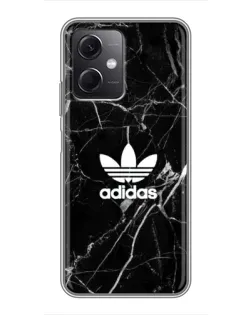 Чехол для Xiaomi Redmi Note 12 (5G) с картинкой «Белый мрамор Adidas»