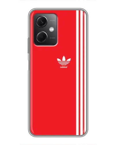 Чехол для Xiaomi Redmi Note 12 (5G) с картинкой «Красный минимализм Adidas»