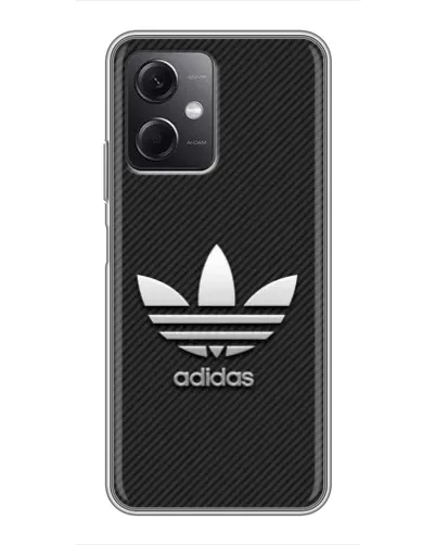 Чехол для Xiaomi Redmi Note 12 (5G) с картинкой «Adidas Карбоновая текстура»